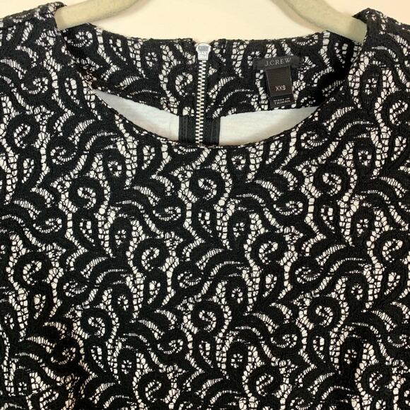 J. Crew Black Lace Peplum Top Size XXS - Picture 3 of 7